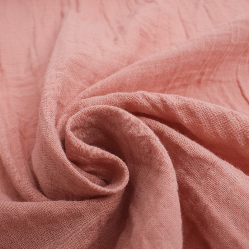 Organic Double Gauze 130 cm Blush Pink - Maison Klem